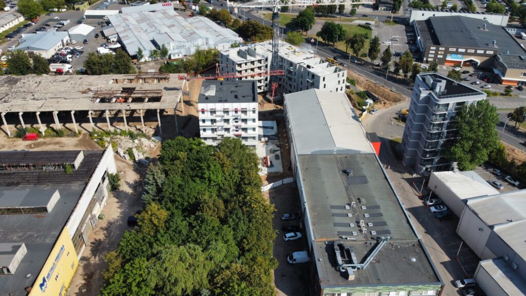 City Yard (Kareivių g. 2D) - Multi apartment - construction photos