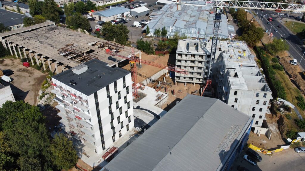 City Yard (Kareivių g. 2D) - Multi apartment - construction photos