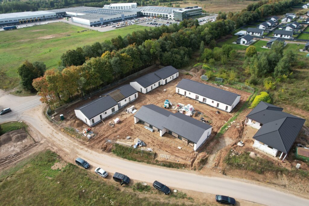 Užutrakio namai (Užutrakio g. 2, 2A, 2B, 4) - Row housing - construction photos