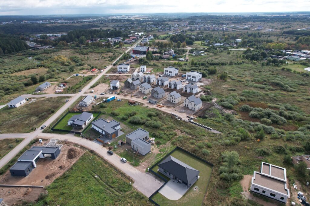 Paluknio kotedžai (Paluknio g. 28, 30, 32, 34, 36, 46, 48, 50, 52, 54) - Row housing - construction photos