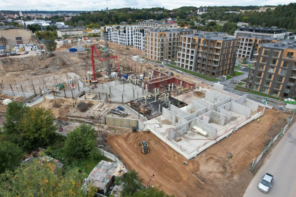 Vilnelės skverai 2 etapas (Manufaktūrų g. 7) - Multi apartment - construction photos