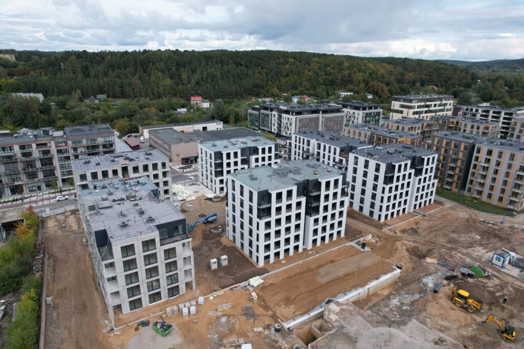 Vilnelės skverai 3 etapas (Manufaktūrų g. 7) - Korterelamu - ehituse fotod