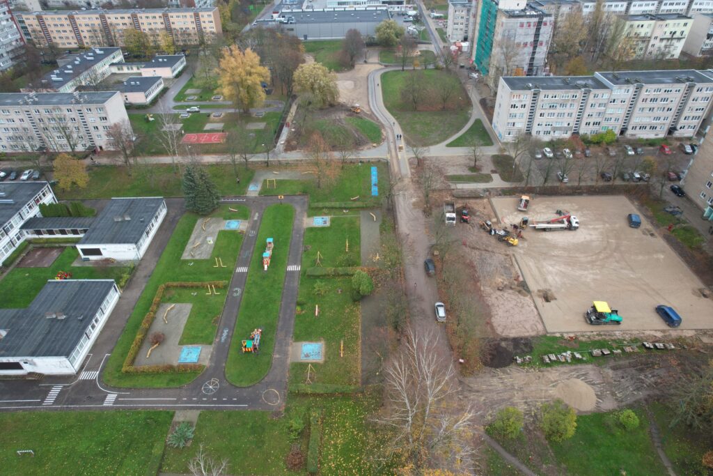 Neringos skveras (Šilutės pl.) - Square - construction photos