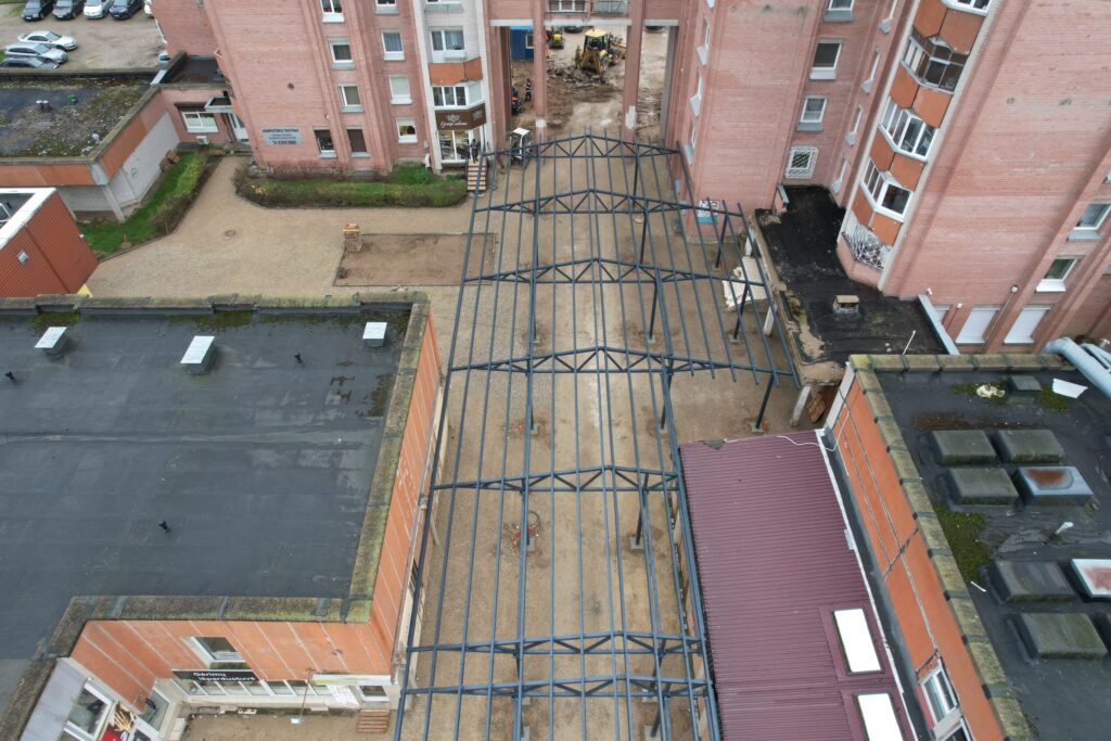 Vingio pasažas (I. Simonaitytės g.) - Kõnnitee - ehituse fotod