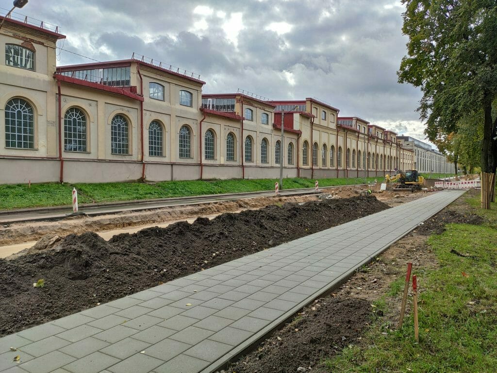 Geležinkelio g. dviračių takas (Geležinkelio g.) - Bike path, Street - construction photos