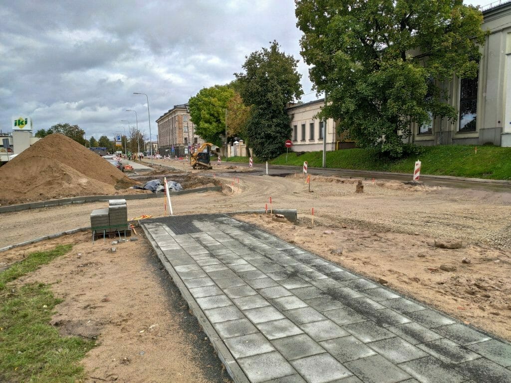 Geležinkelio g. dviračių takas (Geležinkelio g.) - Bike path, Street - construction photos