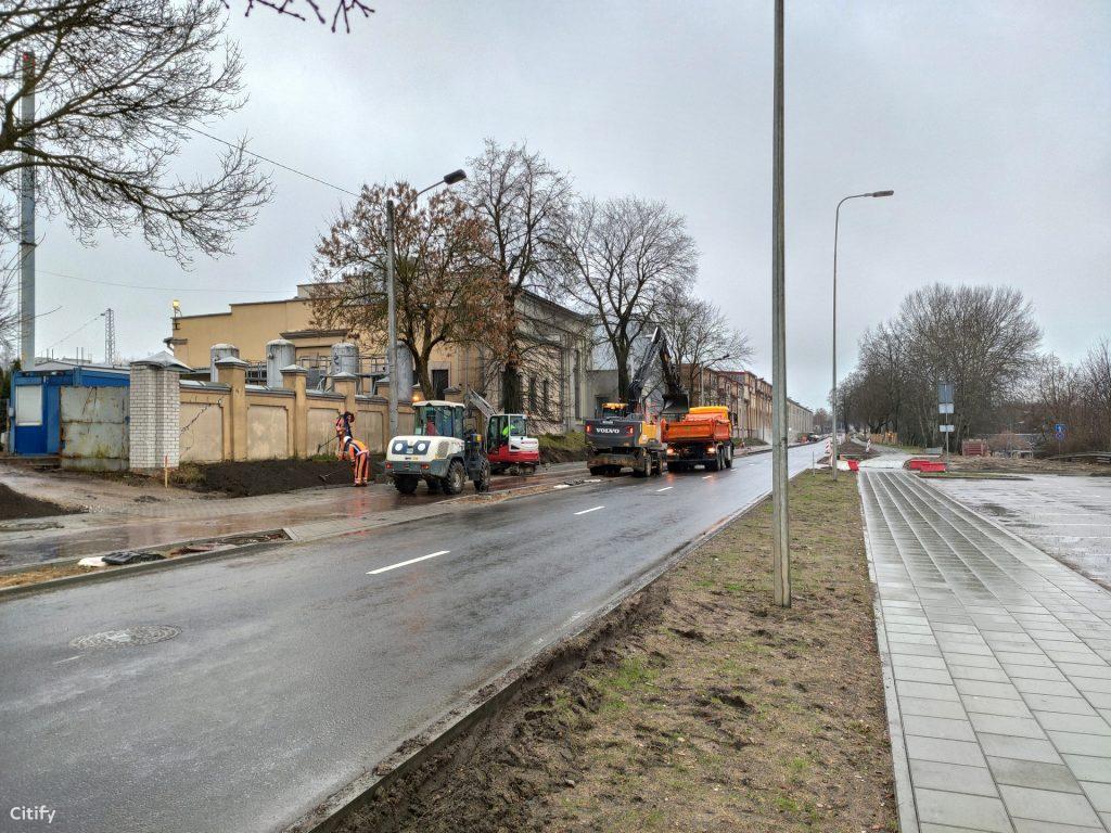 Geležinkelio g. dviračių takas (Geležinkelio g.) - Bike path, Street - construction photos