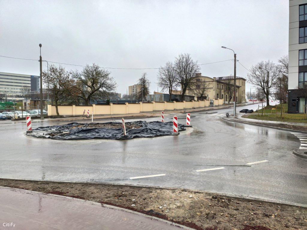 Geležinkelio g. dviračių takas (Geležinkelio g.) - Bike path, Street - construction photos