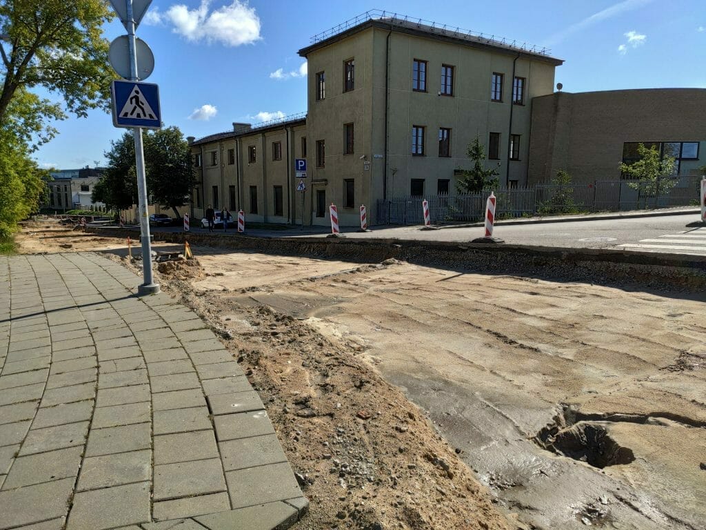 Geležinkelio g. dviračių takas (Geležinkelio g.) - Bike path, Street - construction photos