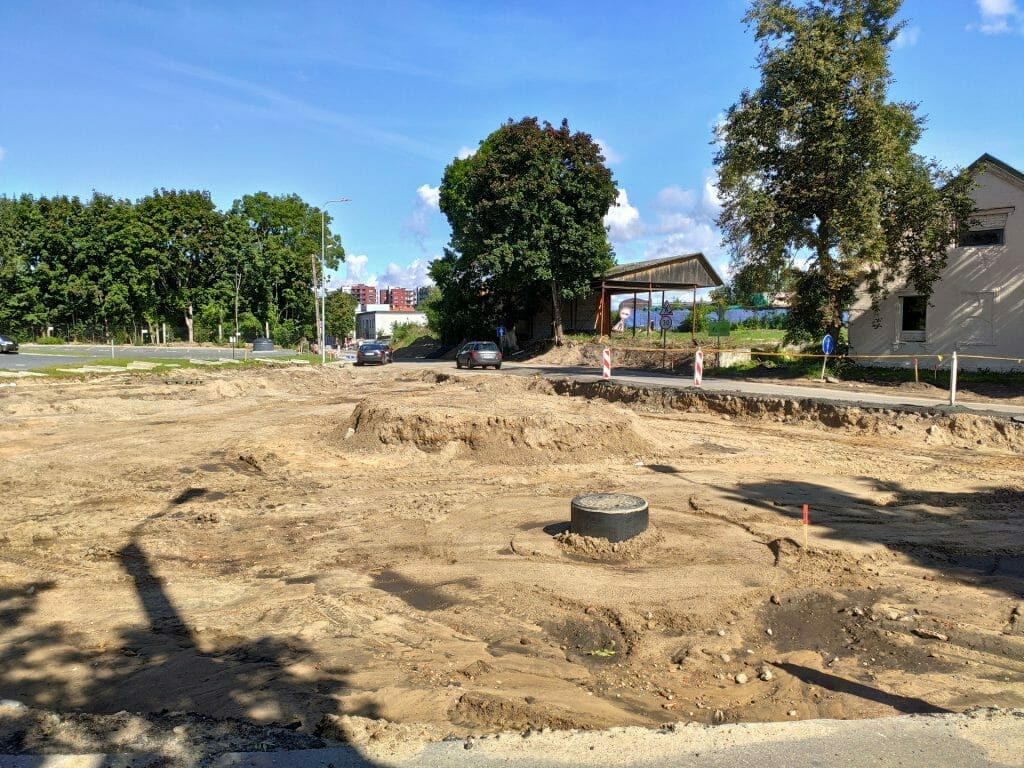 Geležinkelio g. dviračių takas (Geležinkelio g.) - Bike path, Street - construction photos