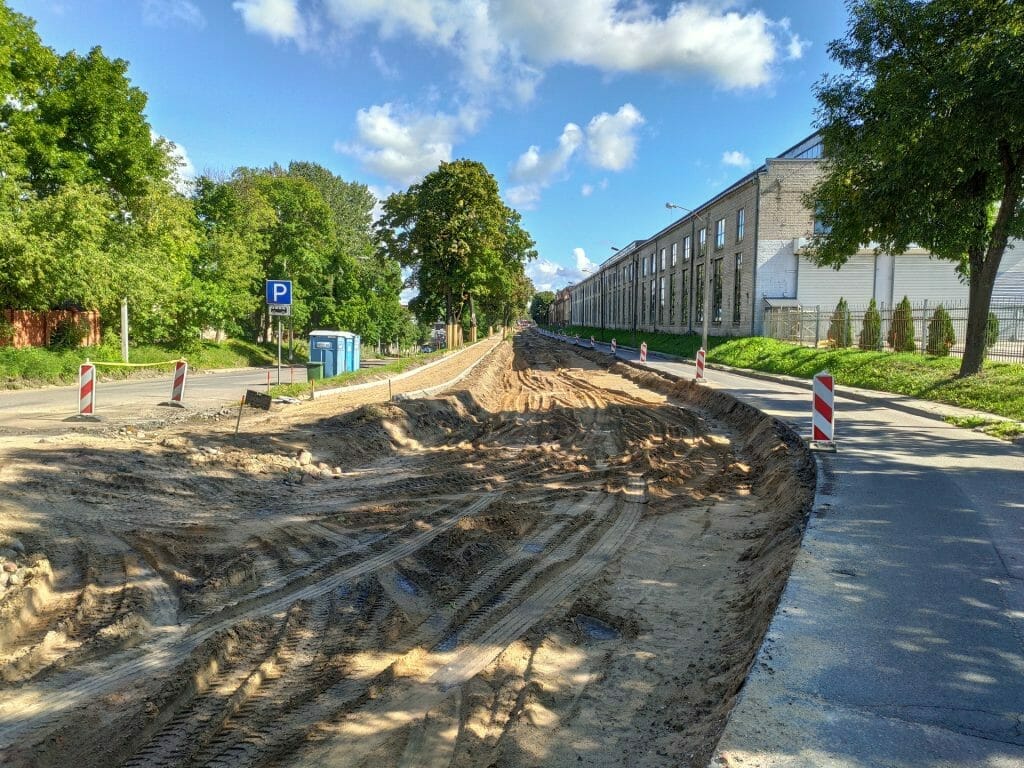Geležinkelio g. dviračių takas (Geležinkelio g.) - Bike path, Street - construction photos