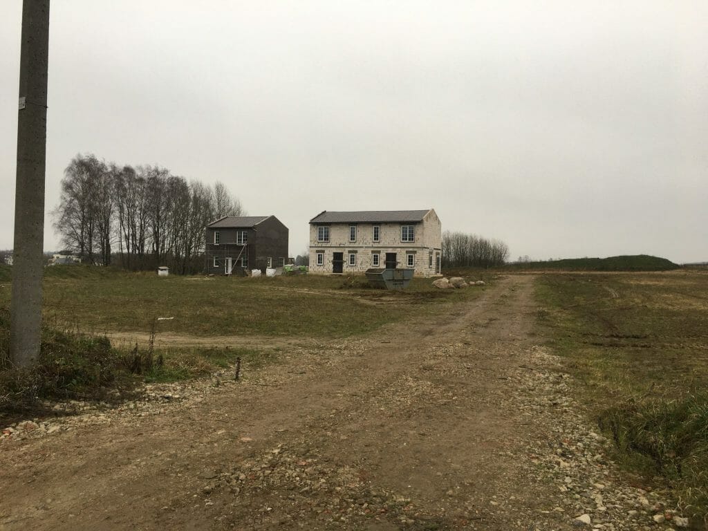 Pavilnio oazė 1 etapas (Adolfo Šapokos g. 36, 40, 40A, 42, Juozo Ereto g. 51, 51A, 51B) - Private house community, Row housing - construction photos