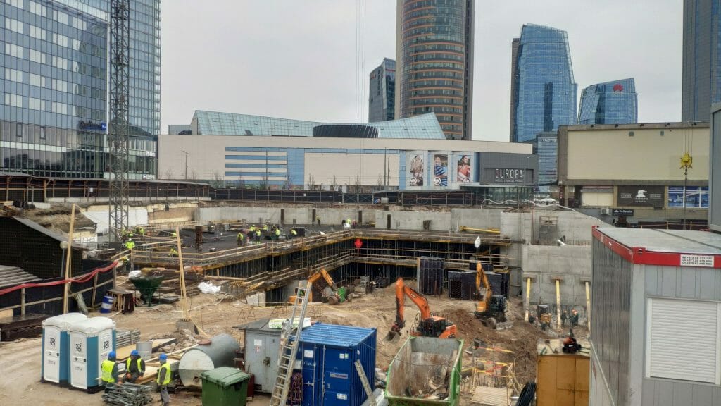 Artery (Konstitucijos pr. 18B) - Biroju centrs - būvdarbu attēli