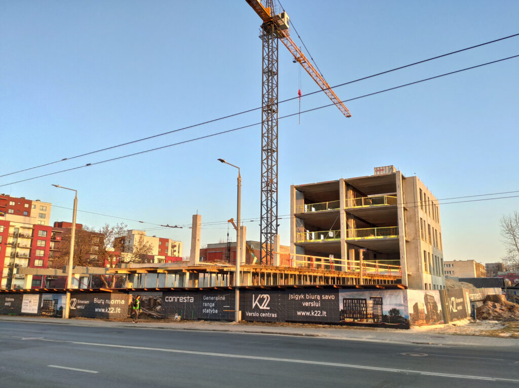 K22 (Kauno g. 22) - Office center - construction photos