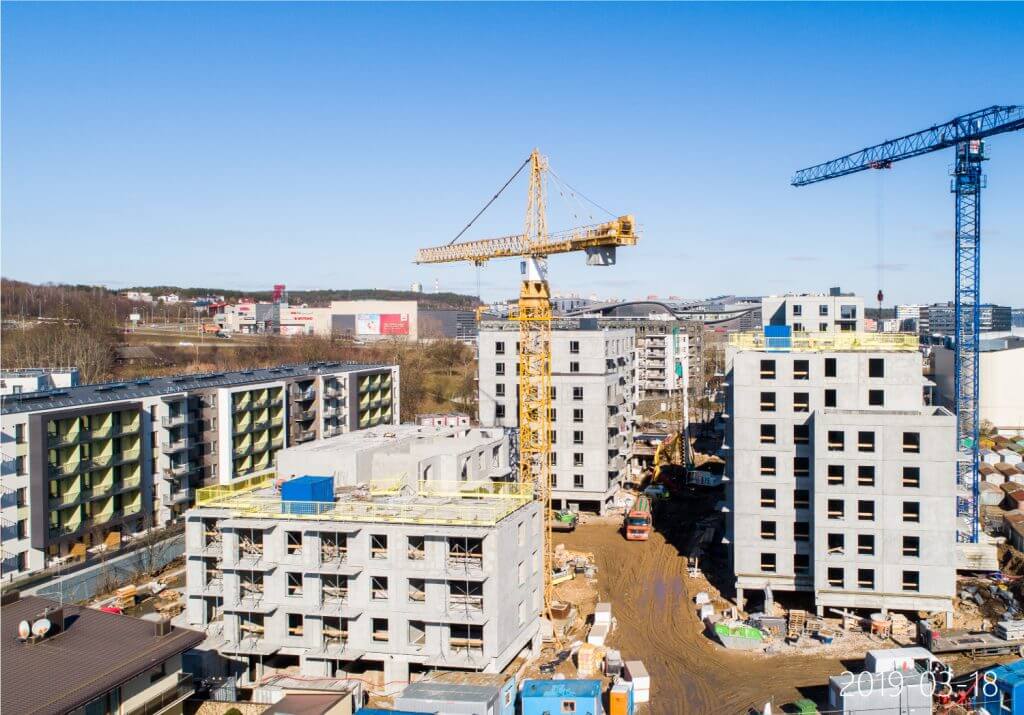 Linkmenų ežerai 3 etapas (Linkmenų g. 58) - Multi apartment - construction photos