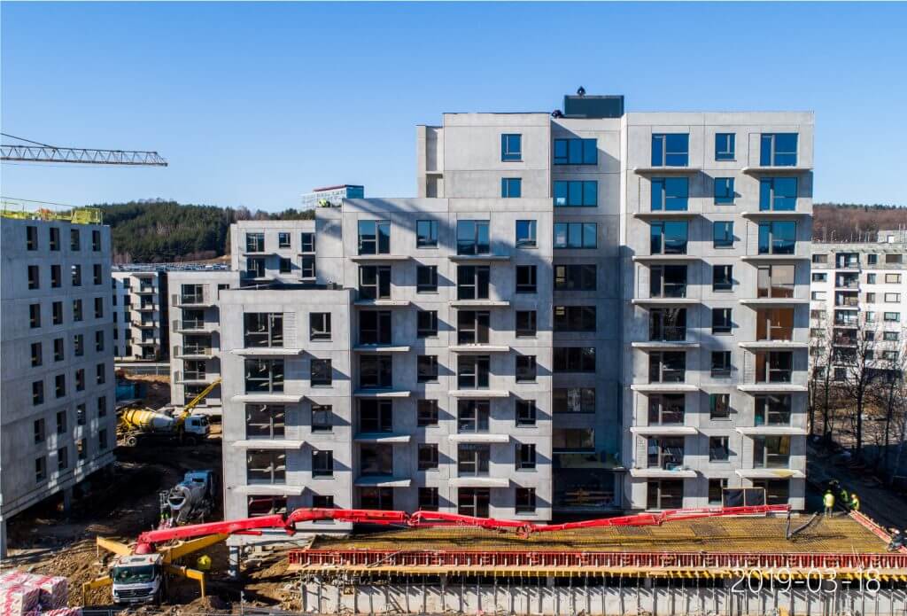 Linkmenų ežerai 3 etapas (Linkmenų g. 58) - Multi apartment - construction photos