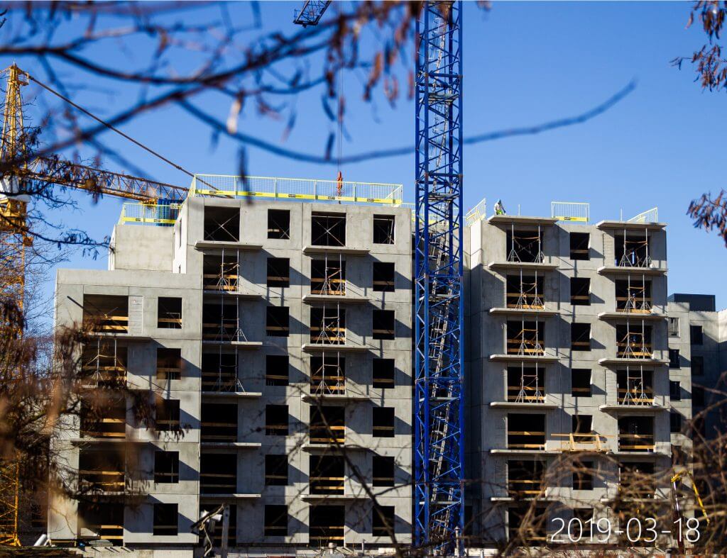 Linkmenų ežerai 3 etapas (Linkmenų g. 58) - Multi apartment - construction photos