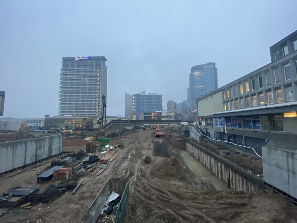 Artery (Konstitucijos pr. 18B) - Biroju centrs - būvdarbu attēli