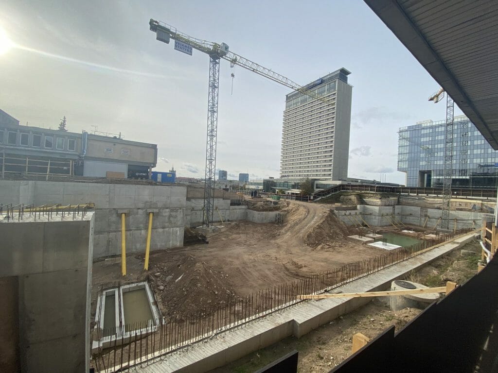 Artery (Konstitucijos pr. 18B) - Biroju centrs - būvdarbu attēli