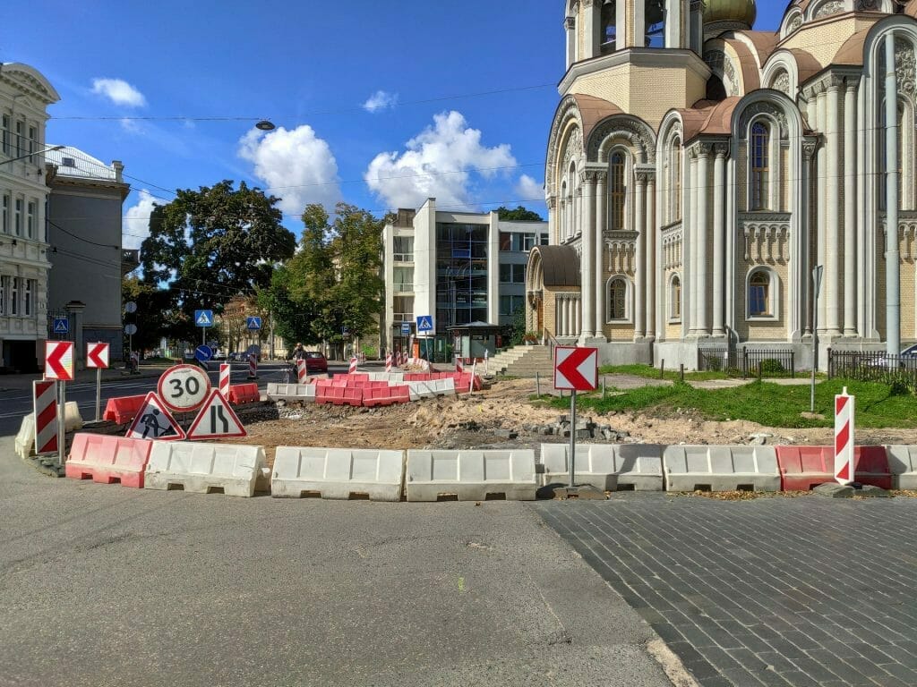 Algirdo g. dviračių takas (Algirdo g.) - Jalgrattatee, Tänav - ehituse fotod