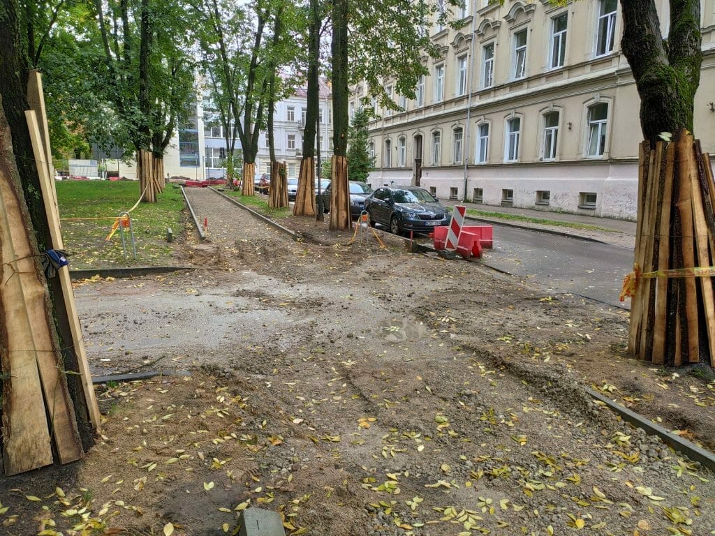 Algirdo g. dviračių takas (Algirdo g.) - Jalgrattatee, Tänav - ehituse fotod