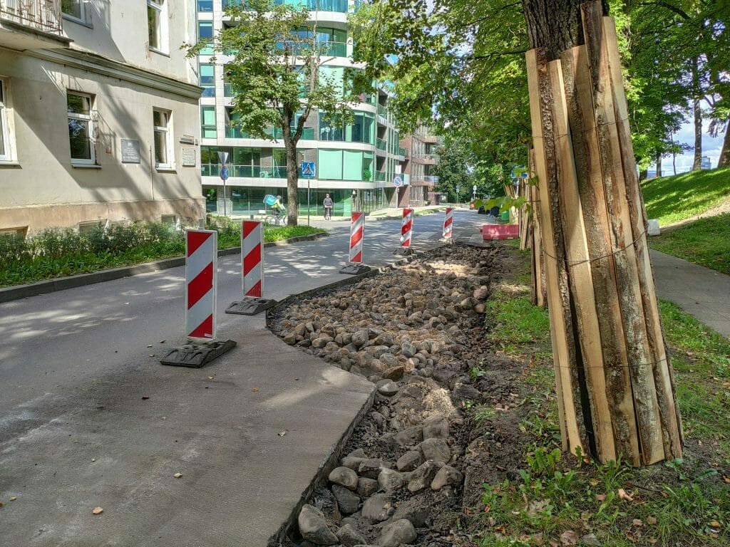 Algirdo g. dviračių takas (Algirdo g.) - Jalgrattatee, Tänav - ehituse fotod