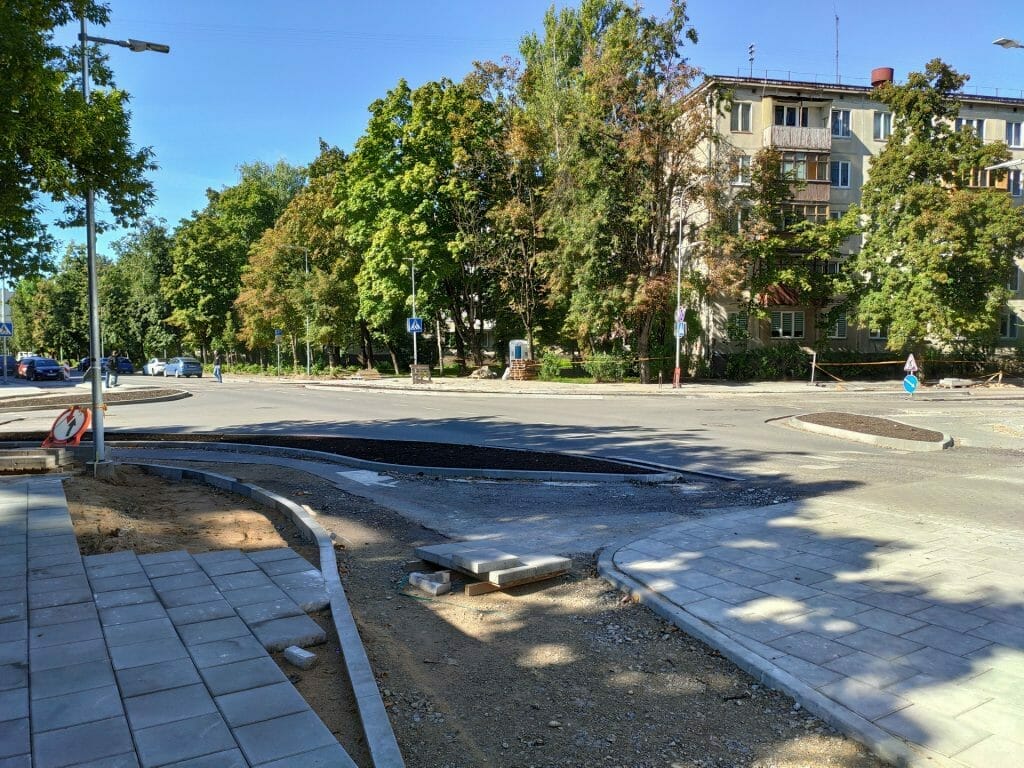 Naugarduko ir Vytenio g. žiedinė sankryža (Naugarduko g.) - Street - construction photos