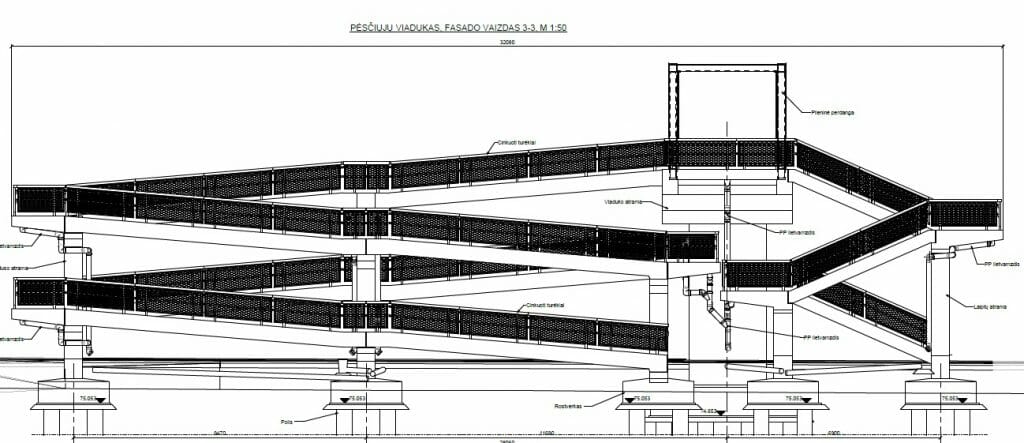 A1 Giraitės atkarpa (viadukas) 102 - 107 km. (A1) - Kelias - vizualizacija