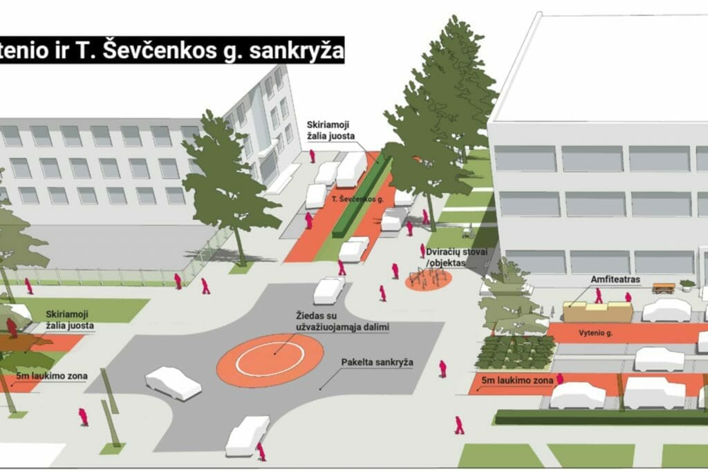 Ramaus eismo T. Ševčenkos g. (T. Ševčenkos g.) - Street - visualization