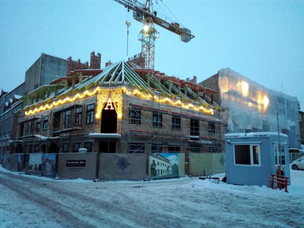 Senamiesčio arka (Plačioji g. 4) - Multi apartment - construction photos