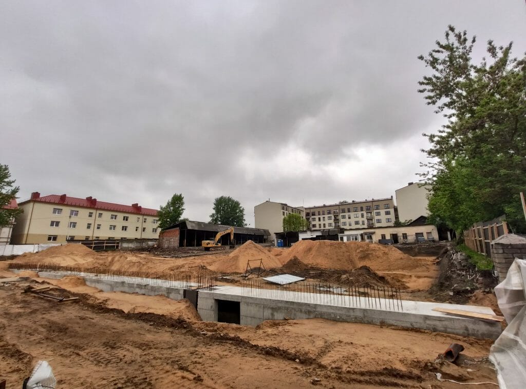 Šv. Stepono Baltas lapas (Šv. Stepono g. 33) - Multi apartment - construction photos