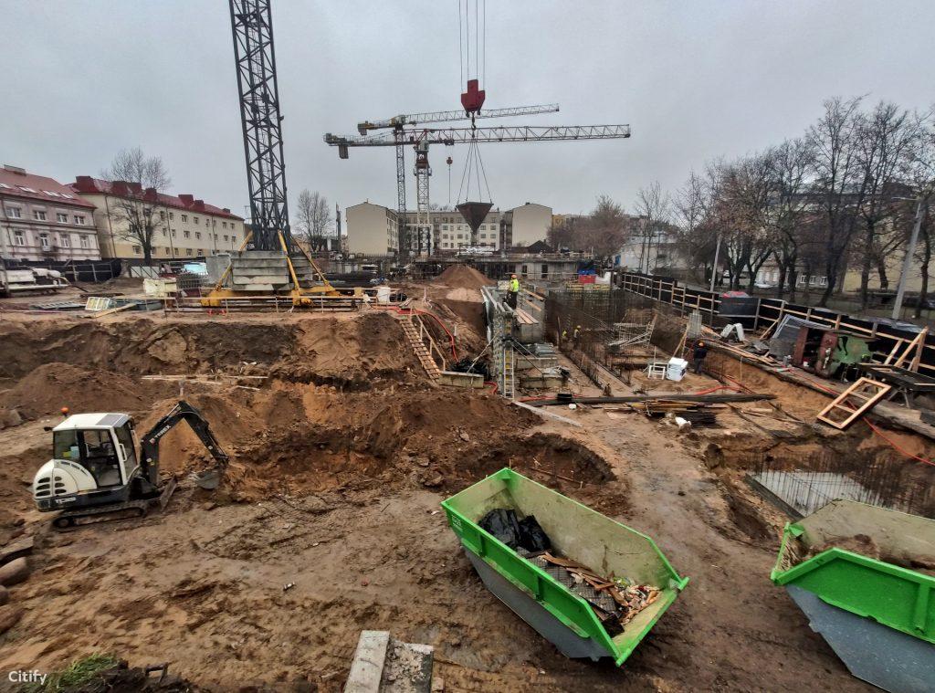 Šv. Stepono Baltas lapas (Šv. Stepono g. 33) - Multi apartment - construction photos