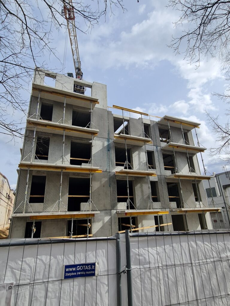 City Yard (Kareivių g. 2D) - Multi apartment - construction photos