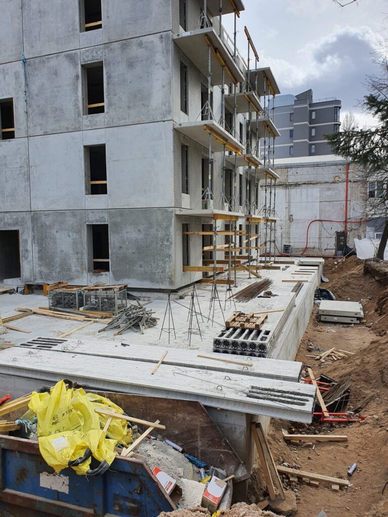 City Yard (Kareivių g. 2D) - Multi apartment - construction photos