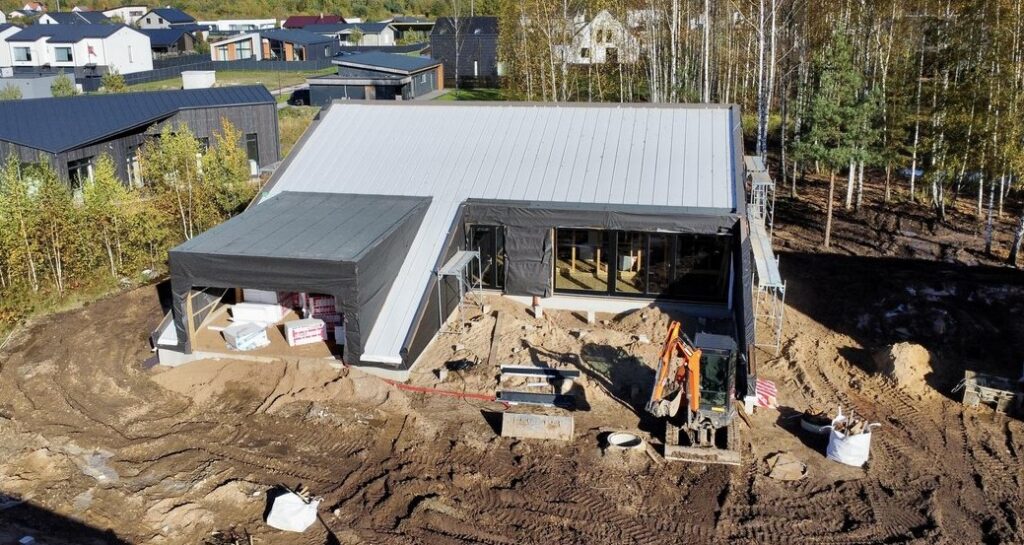 Live in wood (Šumsko g. 312, 314, 316, 318) - Private house community - construction photos