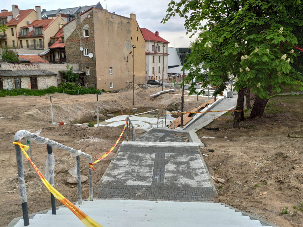 Vingrių šaltinių skveras (Vingrių g.) - Square - construction photos
