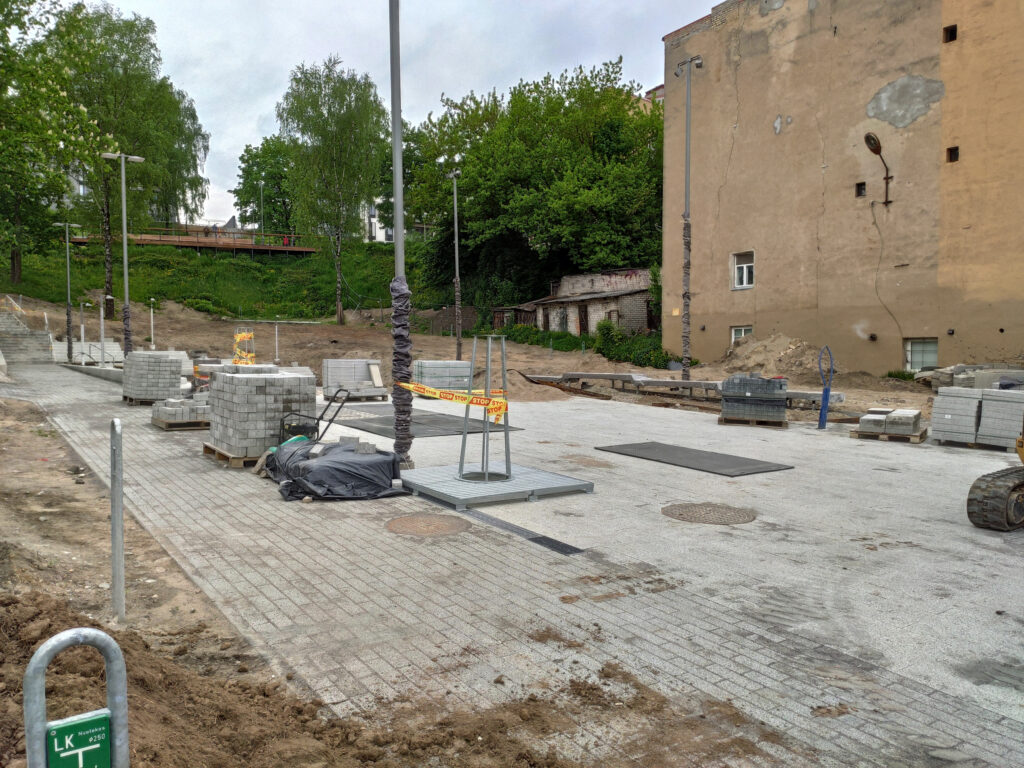 Vingrių šaltinių skveras (Vingrių g.) - Square - construction photos