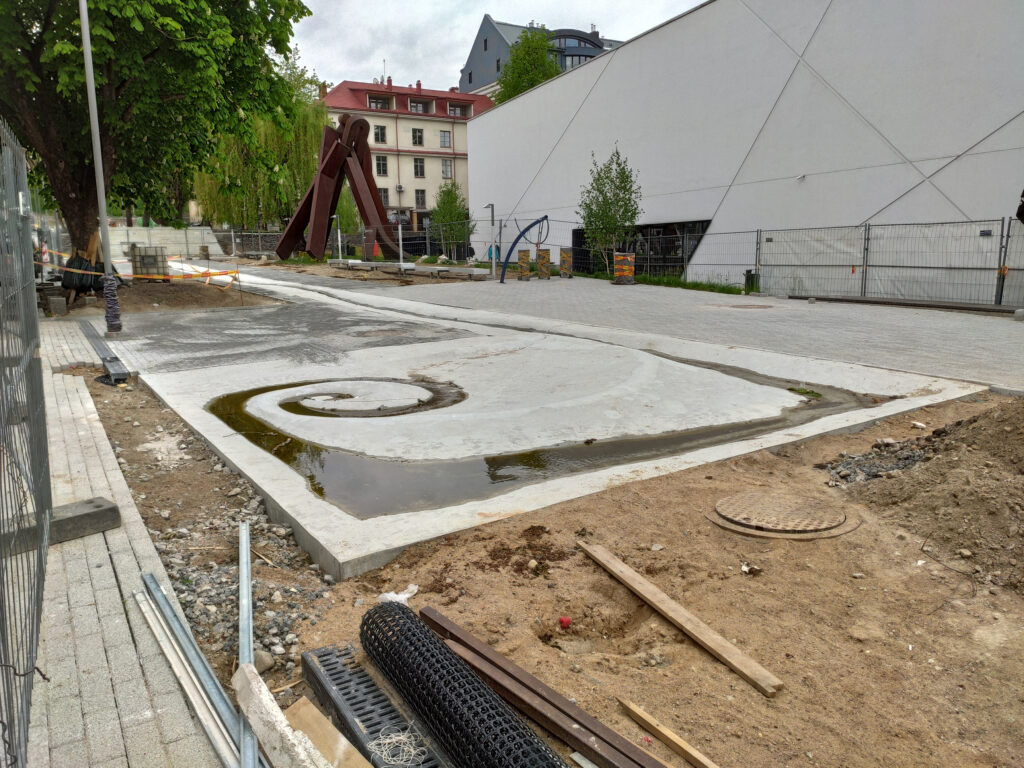 Vingrių šaltinių skveras (Vingrių g.) - Square - construction photos