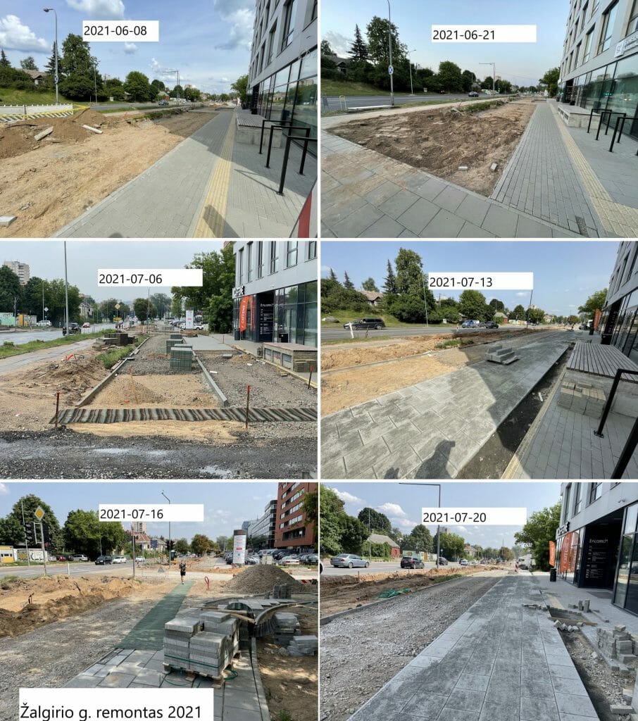 Žalgirio g. dviračių takas (Žalgirio g.) - Bike path - construction photos