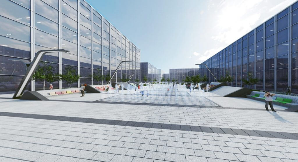 Business Stadium aikštė (Rinktinės g. 3) - Laukums - vizualizācija