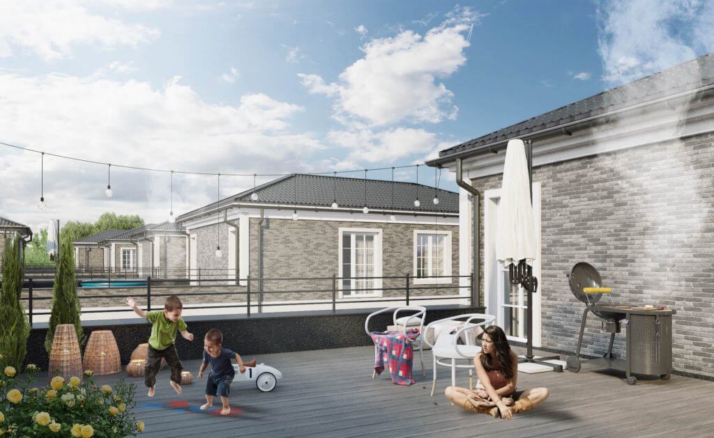 Sofa House 1 etapas (Pakarvių g. 6, 8) - Rindu mājas - vizualizācija
