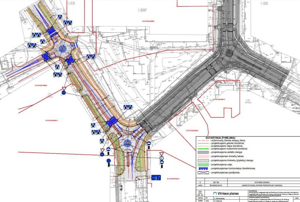 Žirmūnų / Verkių / Žvalgų g. žiedai (Žirmūnų g.) - Road - visualization