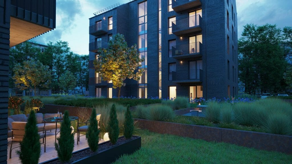 Skvero namai 1 etapas (T. Ševčenkos g. 25) - Hotel, Multi apartment - visualization