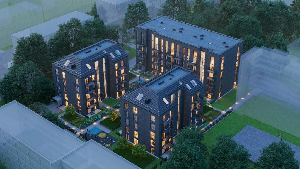 Skvero namai 1 etapas (T. Ševčenkos g. 25) - Hotel, Multi apartment - visualization