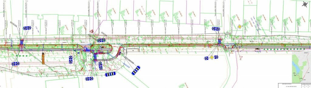 Žaliųjų ežerų g. dviračių takas iki miesto ribos (Žaliųjų ežerų g., Gulbinų g., Europos parko g.) - Bike path - visualization