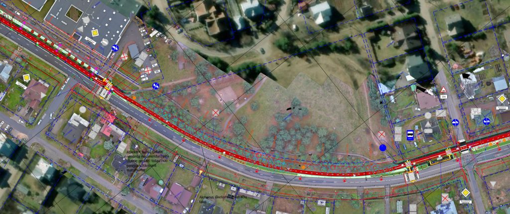 Ragučio - Balsių g. dviračių takas (Ragučio g./Balsių g.) - Bike path, Street - visualization