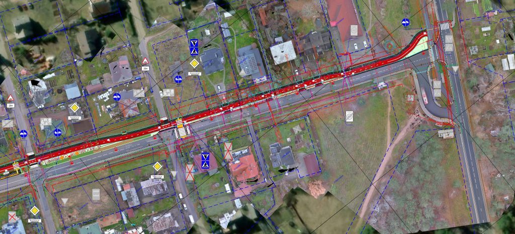 Ragučio - Balsių g. dviračių takas (Ragučio g./Balsių g.) - Bike path, Street - visualization