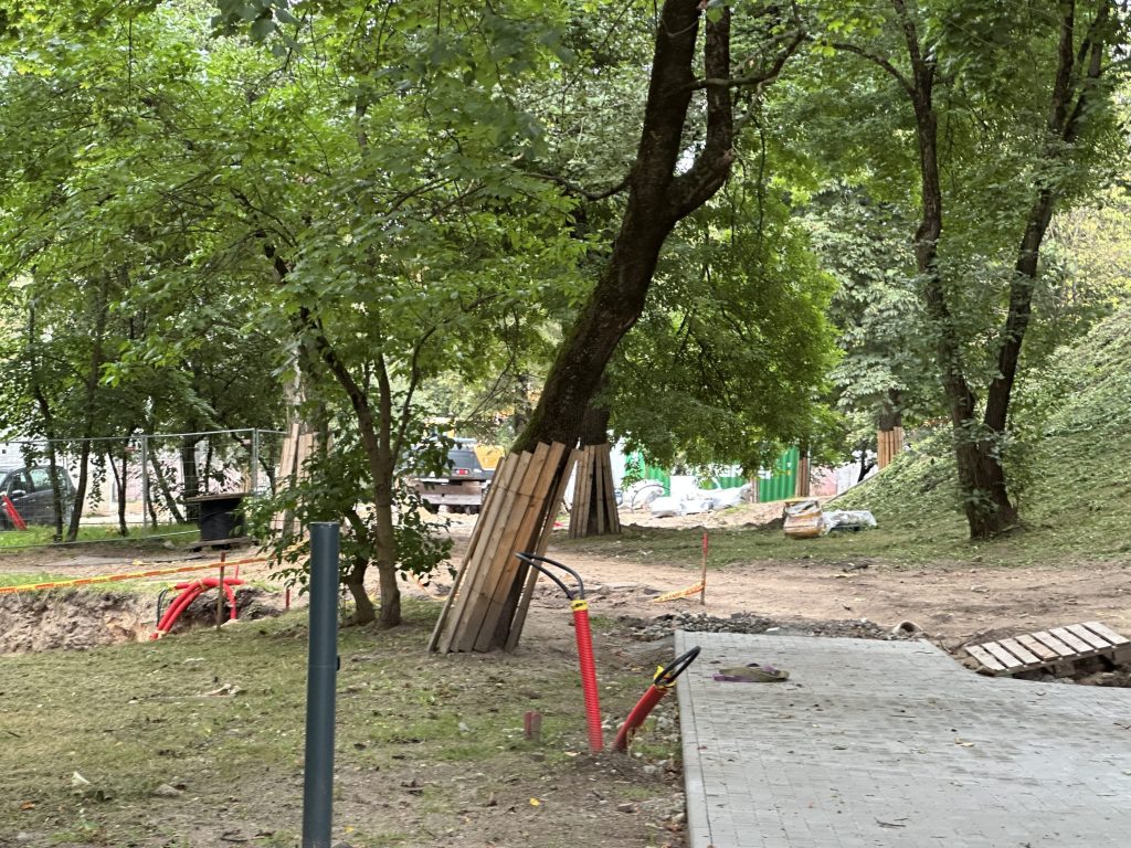 Pelesos skveras (Liepkalnio g. / Pelesos g.) - Parks - būvdarbu attēli