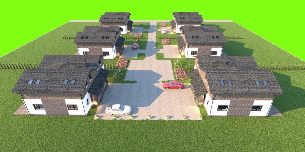 Liepų al. 8, 8A, 8B, 8C, 8D, 8E (Liepų al. 8, 8A, 8B, 8C, 8D, 8E) - Row housing - visualization