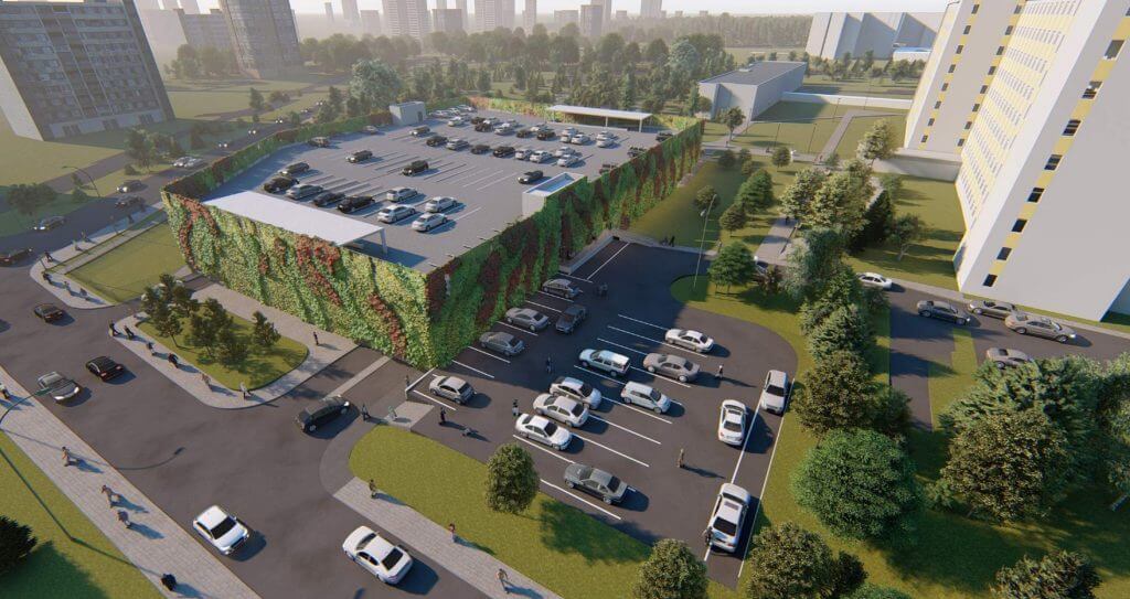 Daugiaaukštis parkingas Santariškių g. 1 (P11) (Santariškių g. 1) - Parking facility - visualization